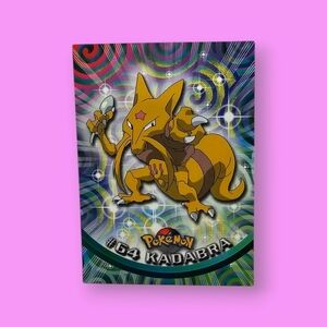 Pokemon 1999 TOPPS Kadabra #64 Blue Logo TV Animation Edition Card